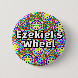 Ezekiel's  Wheel - Six-way kaleidoscope Button
