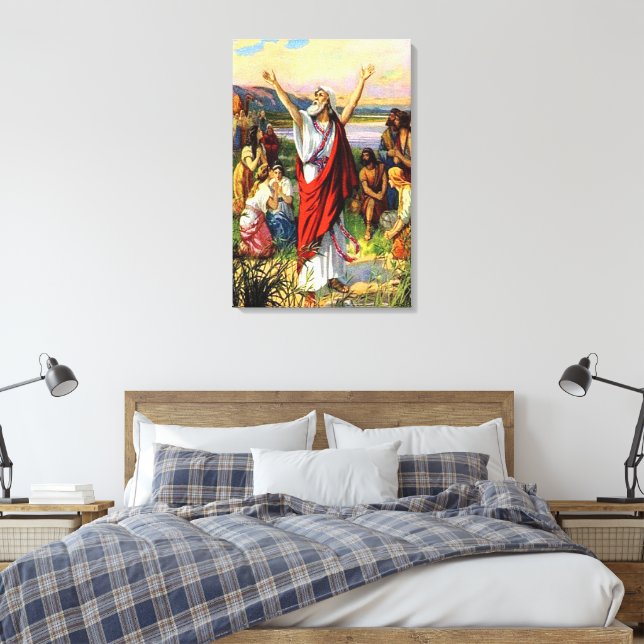 Ezra 8 Ezra Prays for God's Help Canvas (Insitu(Bedroom))