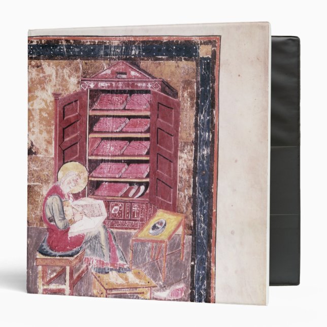 Ezra writing the sacred books 3 ring binder (Front/Inside)