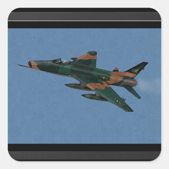 F100 Super Sabre Vietnam War Veteran Square Sticker (Front)