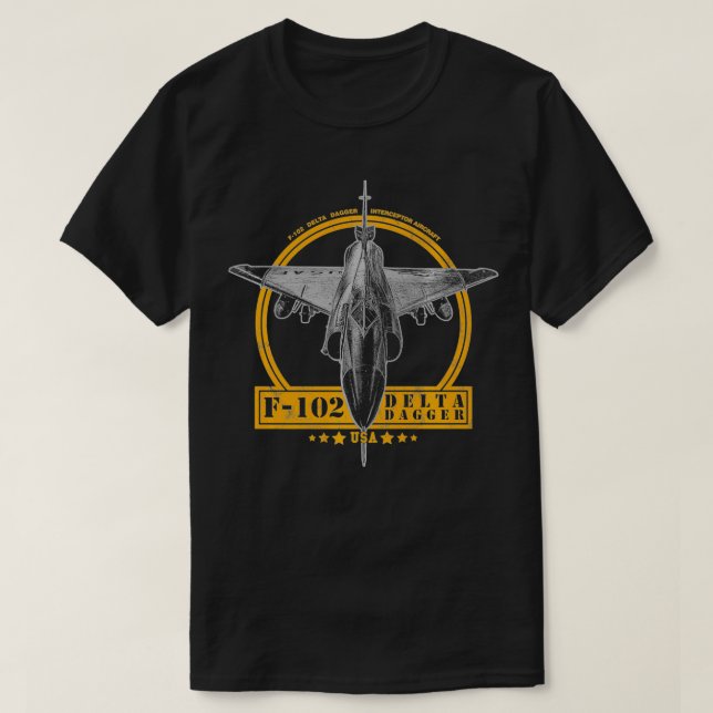 F102 Delta Dagger Aircraft Premium  T-Shirt (Design Front)