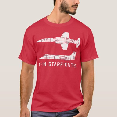 F104 Starfighter Military Fighter Bomber Jet Plane T_Shirt