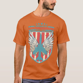 F105 Thunderchief Bomber Distressed US Flag 1 T-Shirt