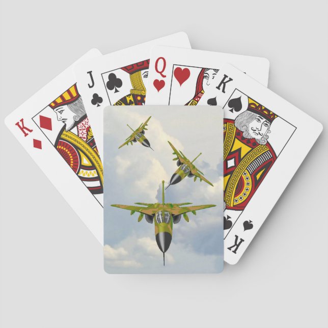 F111 FIGHTERS IN YOUR FACE POKER CARDS (Back)