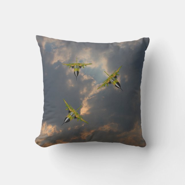 F111 IN YOUR FACE THROW PILLOW (Front)