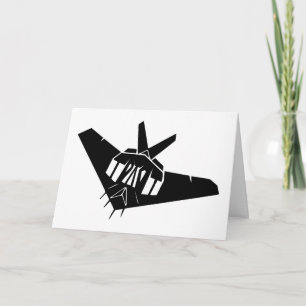 F117 Stealth Fighter Bomber Silent Night America Holiday Card