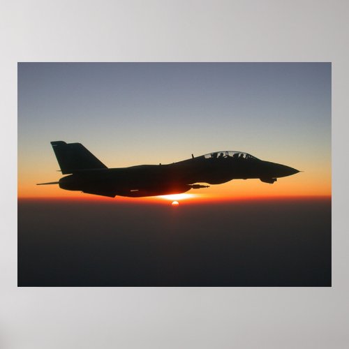 F14 Tomcat Fighter Jet Afghanistan Large Canvas Poster