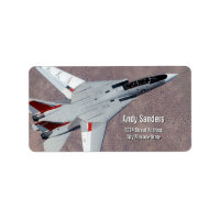 F14 Tomcat Jet Fighter Personal Address Label