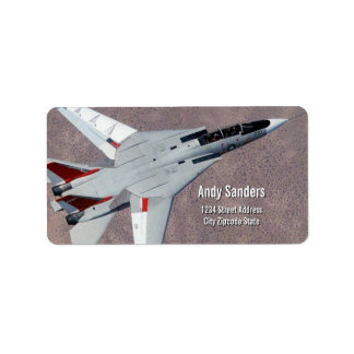 F14 Tomcat Jet Fighter Personal Address Label