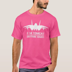 F14 Tomcat Military Fighter Jet Aircraft on Front T-Shirt