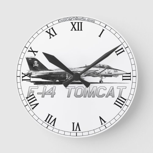 F14 Tomcat VF_103 Jolly Rogers _ drawing Clock