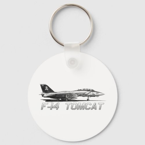 F14 Tomcat VF_103 Jolly Rogers _ drawing Keychain