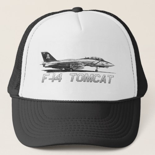 F14 Tomcat VF_103 Jolly Rogers _ drawing Trucker Hat