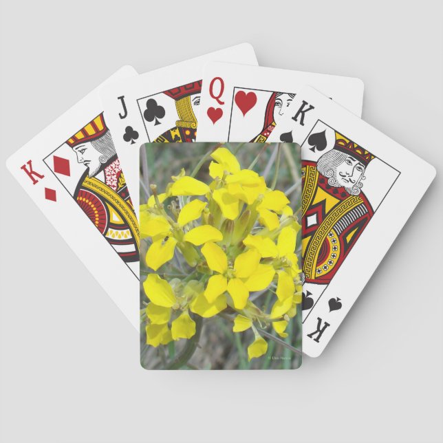 F14 Yellow Wildflowers Poker Cards (Back)