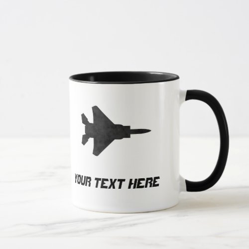 F15 Eagle Fighter Jet Silhouette AirForce Aircraft Mug