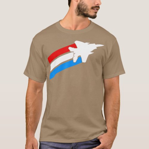 F15 Eagle Patriotic Flag Military Jet Fighter  T_Shirt