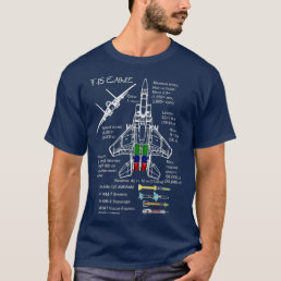 F15 Eagle Specs    Military Fighter Jet T-Shirt