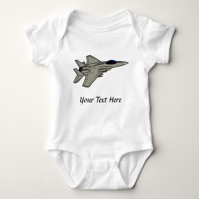 F15 Fighter Design Baby Bodysuit (Front)