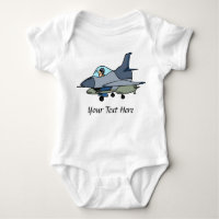 F16 Falcon And Pilot Cartoon Design