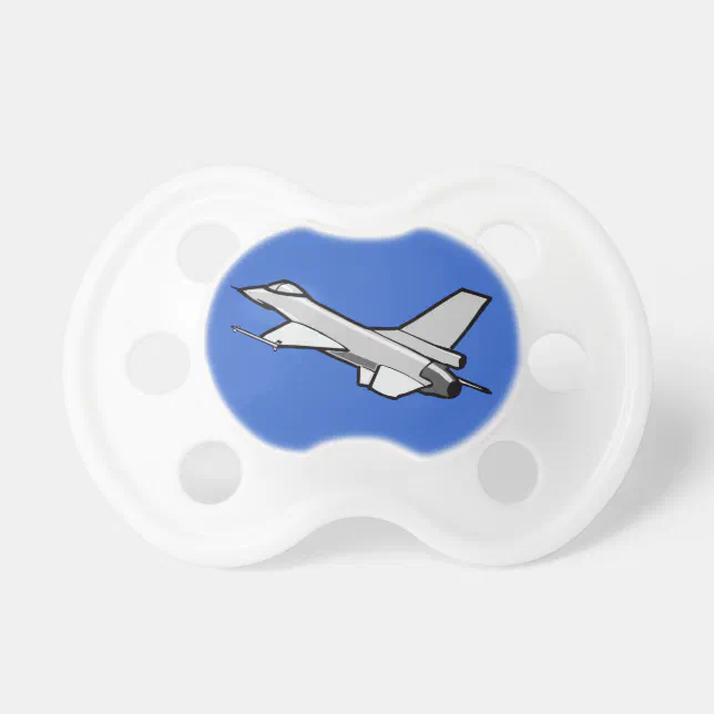 F16 Fighting Falcon Fighter Jet In Flight Pacifier | Zazzle