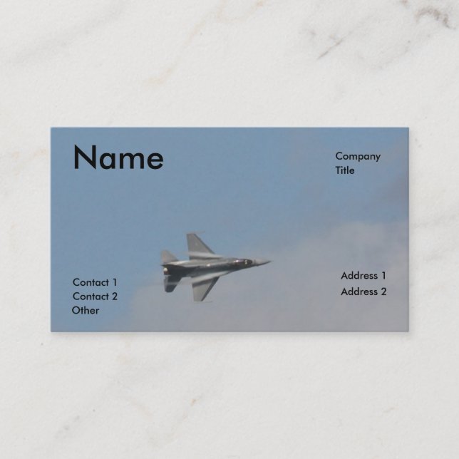 F16 water vapor business card (Front)