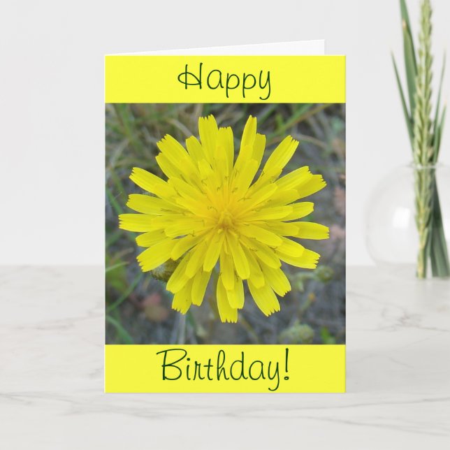 F16 Yellow Wildflower King Devil Card (Front)