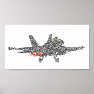 F18 Hornet Fighter Jet - Static Poster