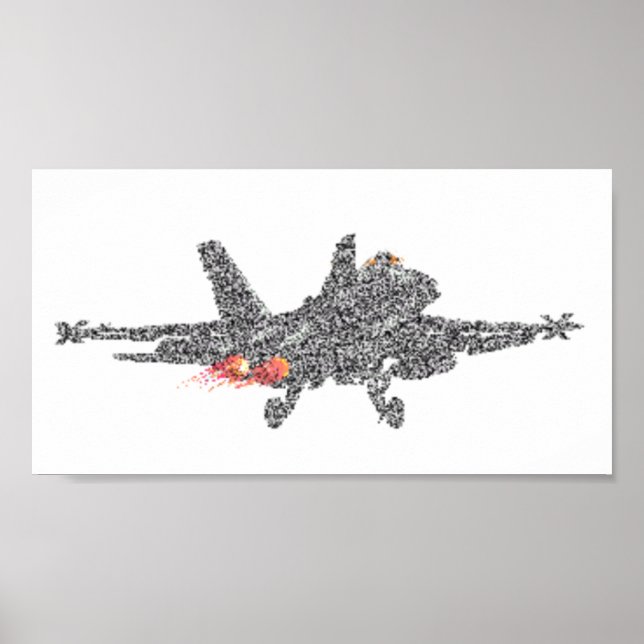 F18 Hornet Fighter Jet - Static Poster (Front)