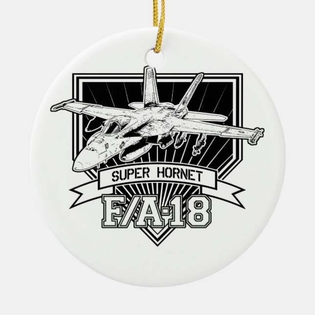 F18 Super Hornet Ceramic Ornament (Front)