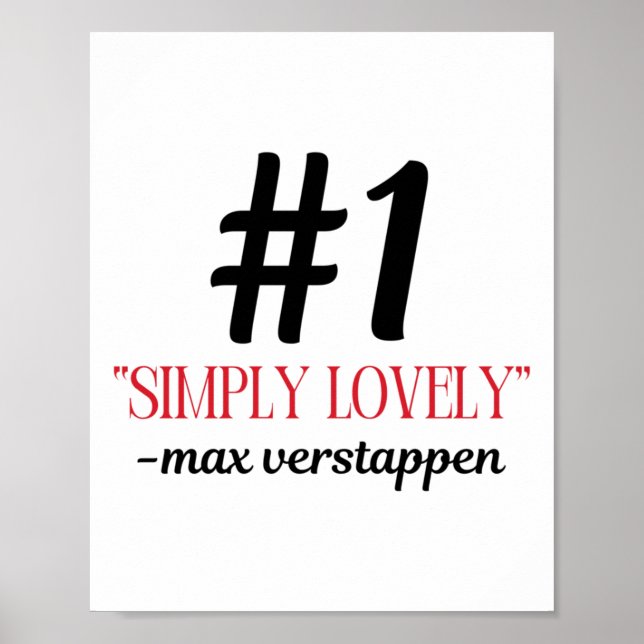 F1 Max Simply Lovely Sticker  Poster (Front)