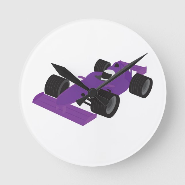 F1 Race Car Round Clock (Front)