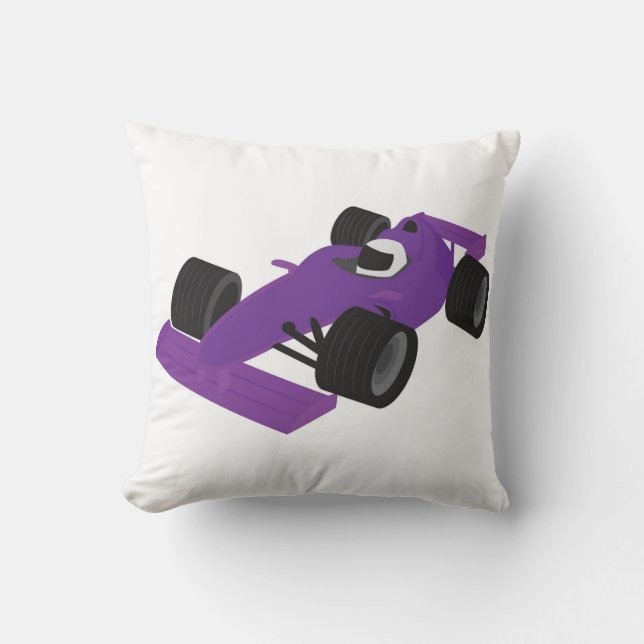 F1 Race Car Throw Pillow (Front)