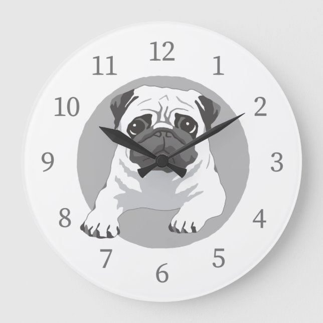 F1/WC/W/パグ LARGE CLOCK (Front)