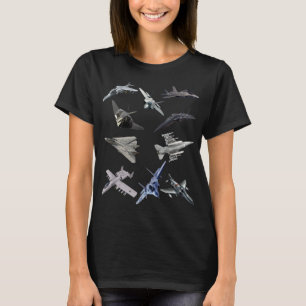F22 Raptor F18 Hornet F4 Tomcat F35 F15 F16 F117 A T-Shirt