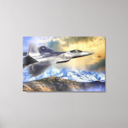 F22 RAPTOR JETS OVER AMERICA CANVAS PRINT