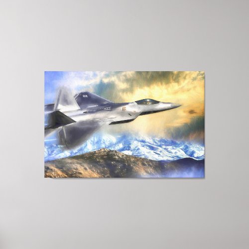 F22 RAPTOR JETS OVER AMERICA CANVAS PRINT