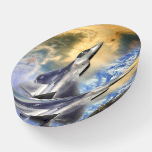 F22 RAPTOR JETS OVER AMERICA PAPERWEIGHT