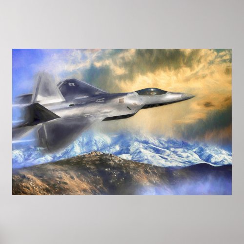 F22 RAPTOR JETS OVER AMERICA POSTER