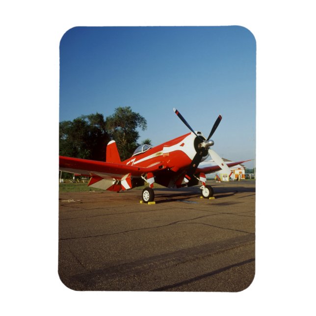 F2G-1D Super Corsair airplane at an air show in Magnet (Vertical)