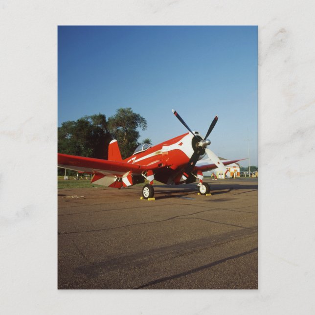 F2G-1D Super Corsair airplane at an air show in Postcard (Front)