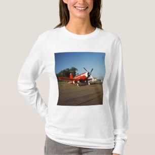 F2G-1D Super Corsair airplane at an air show in T-Shirt