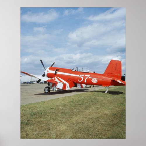 F2G_1D Super Corsair airplane at the air show in Poster