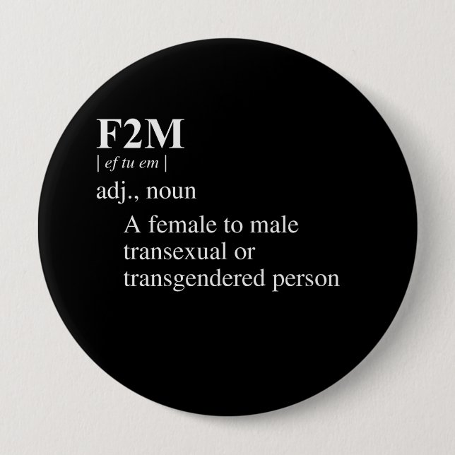 F2M DEFINITION PINBACK BUTTON (Front)