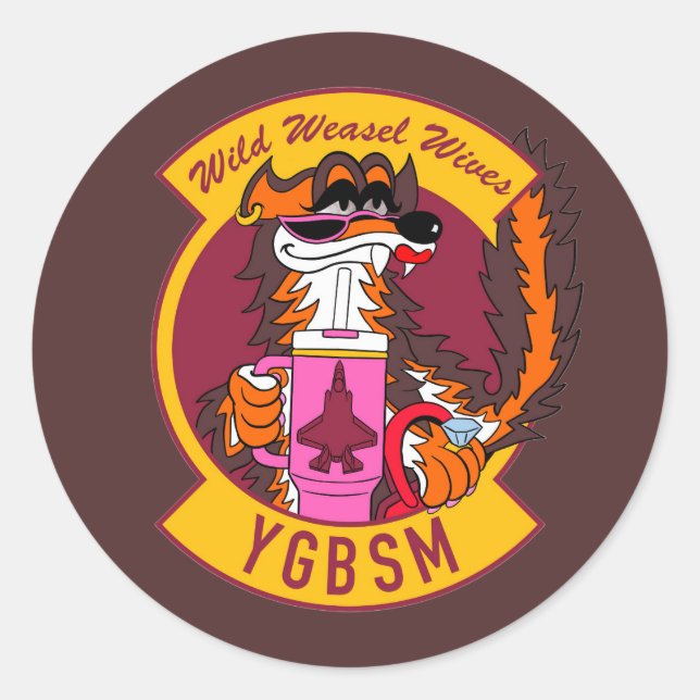 F35 Wild Weasel Wives Sticker (Front)