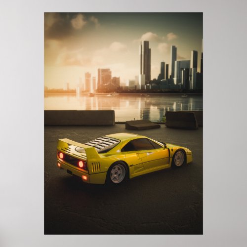 F40 in the City Raw Power and Beauty Poster
