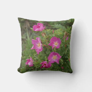F46 Wild Roses Throw Pillow
