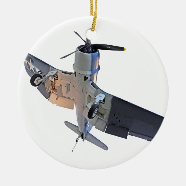 F4 Corsair Fighter Ceramic Ornament (Front)