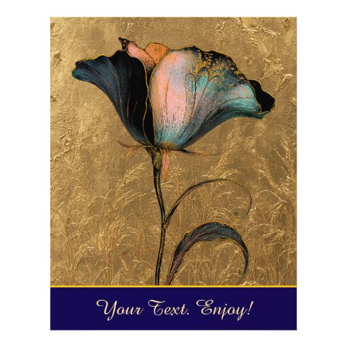 *~* F4  Elegant 23 Flower Gold  Vintage Photo Print