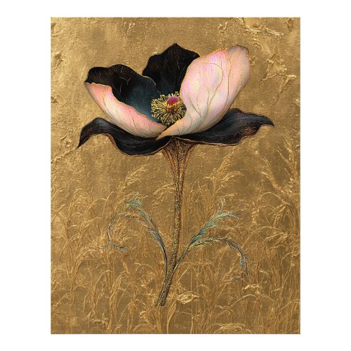 *~* F4  Elegant Flower Gold  Vintage 4 Photo Print
