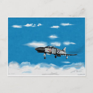 F4 Phantom Navy Jet Fighter Postcard